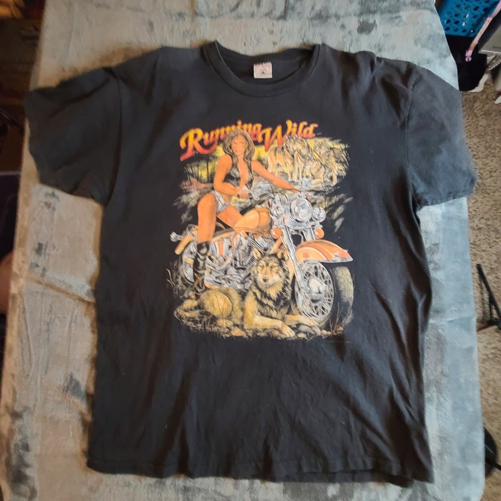 Vintage 90s Single Stitched T-shirt Running Wild Made in USA Size XL San Fran 96 - Picture 1 of 16